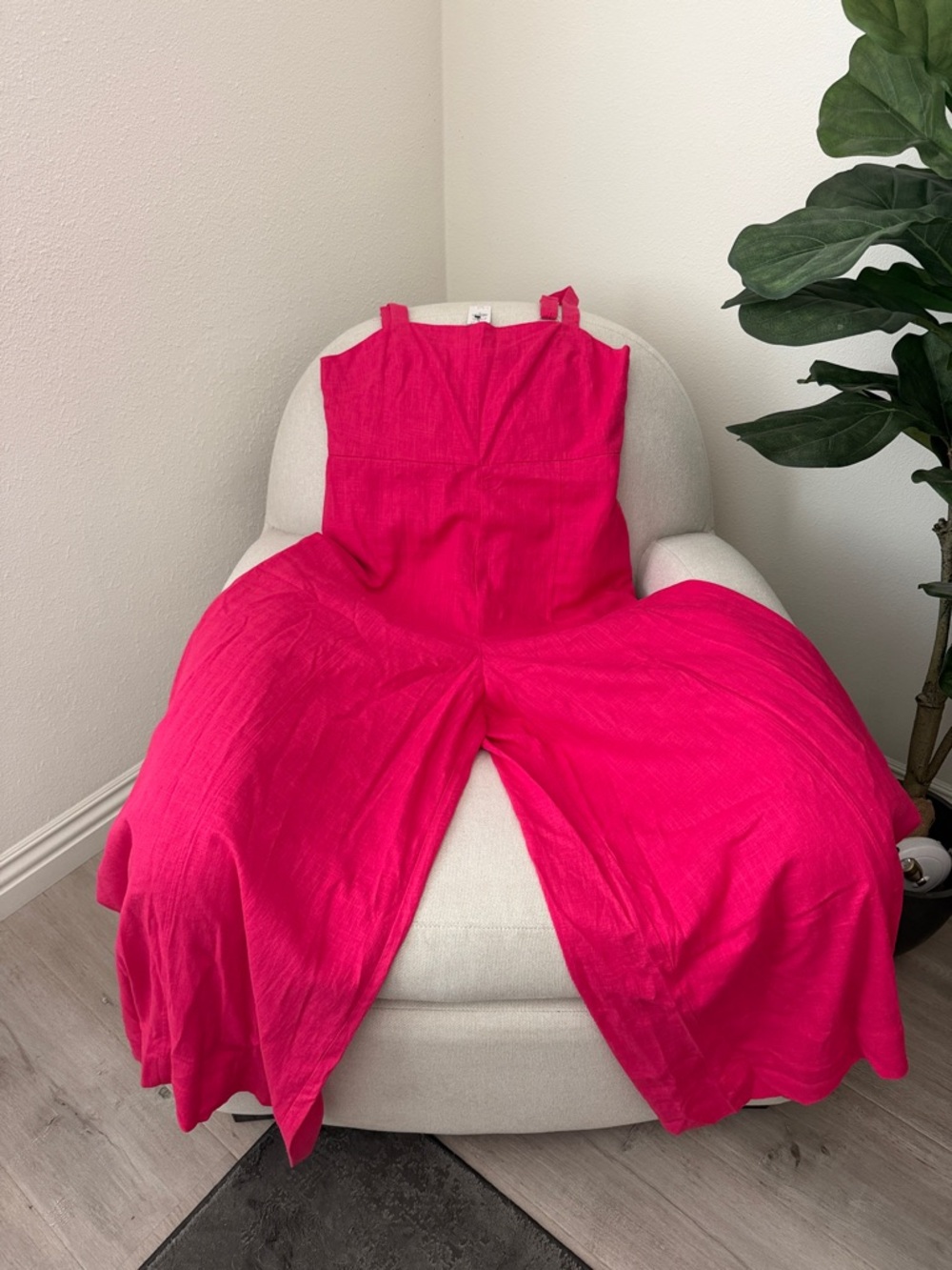 Express Hot Pink Wide-Leg Jumpsuit